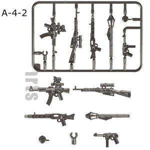 LEGO Weapon Pack MOC Guns Military Swat Team Building Blocks City Policed Soldiers WW2