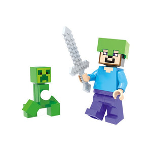 Minecraft My World Steve Alex Reuben Zombie Action Figures Building Blocks Educational Toys For Kids Minecrafts