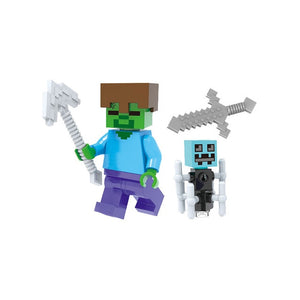 Minecraft My World Steve Alex Reuben Zombie Action Figures Building Blocks Educational Toys For Kids Minecrafts