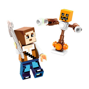 Minecraft My World Steve Alex Reuben Zombie Action Figures Building Blocks Educational Toys For Kids Minecrafts