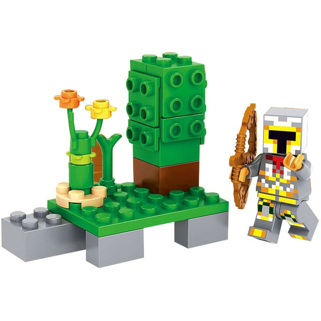 Minecraft My World Steve Alex Reuben Zombie Action Figures Building Blocks Educational Toys For Kids Minecrafts