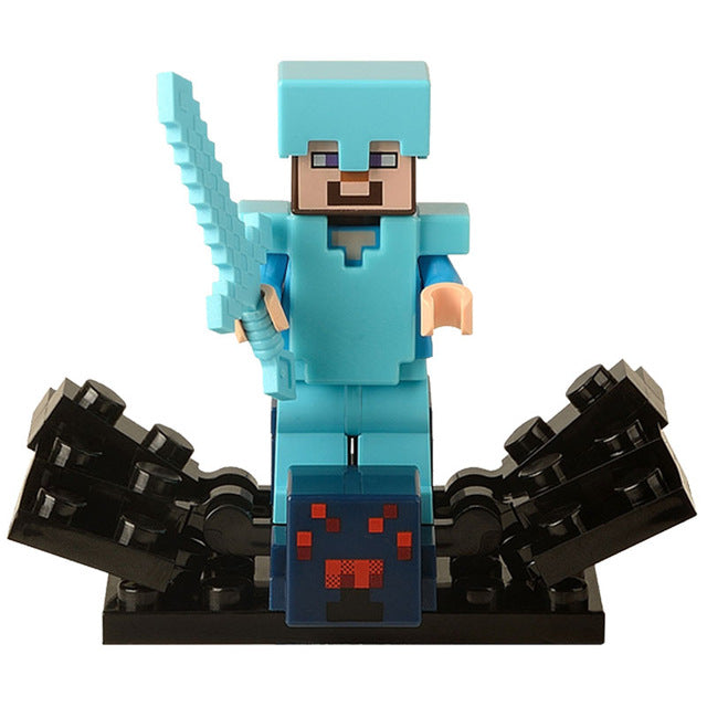 Minecraft My World Steve Alex Reuben Zombie Action Figures Building Blocks Educational Toys For Kids Minecrafts