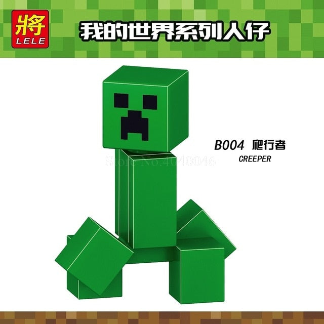 Minecraft My World Steve Alex Reuben Zombie Action Figures Building Blocks Educational Toys For Kids Minecrafts