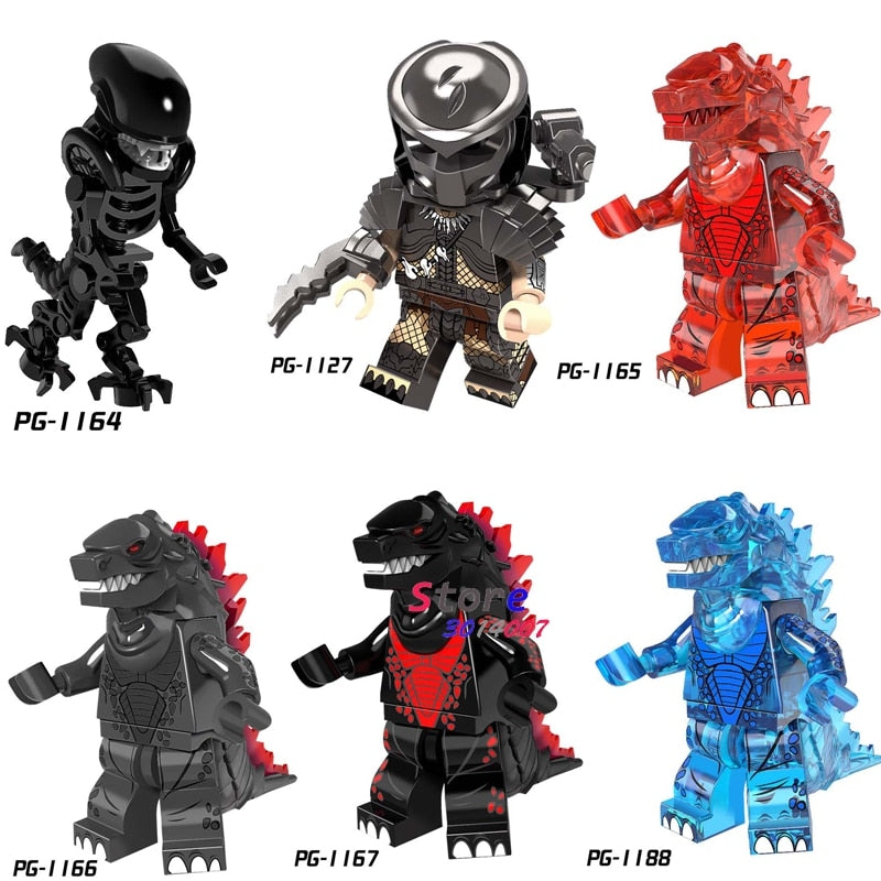 LEGO baby action figure Movie Series Alien vs. Predator Godzilla Giant Monster building blocks model bricks toys for children