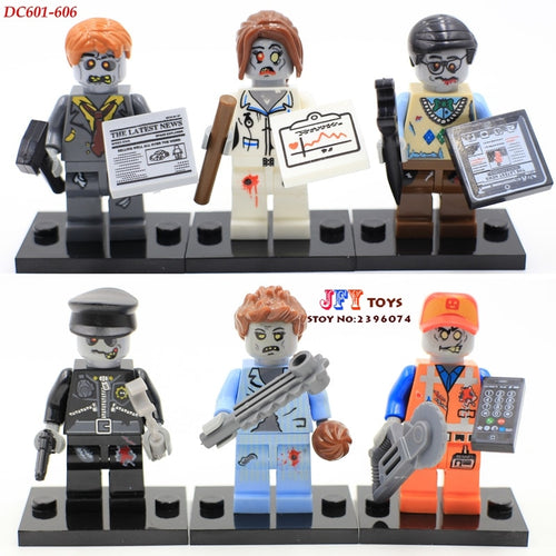 LEGO 6pcs star wars super heroes zombie world The Walking Dead Series