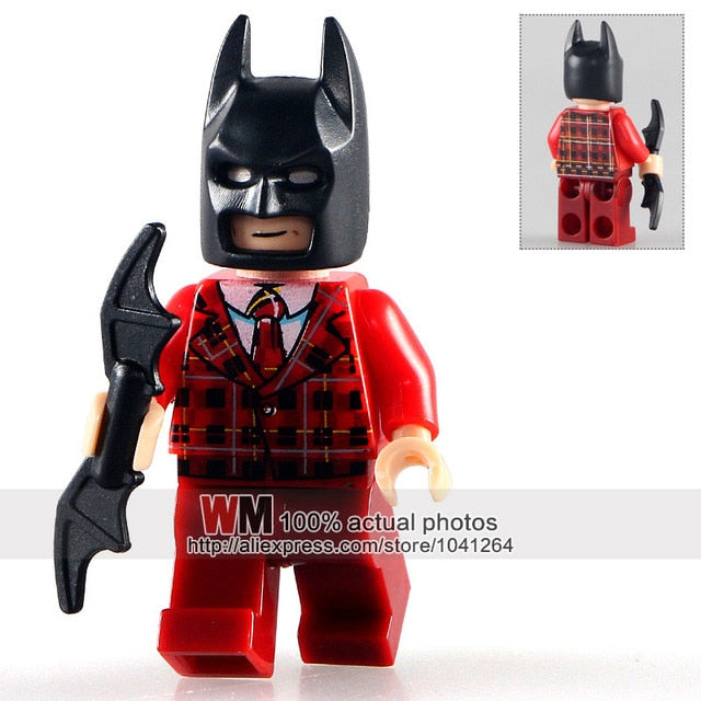 LEGO Rainbow Batman Space Batman Red Son Batman Zebra Batman Super Hero Action Figure Building Blocks