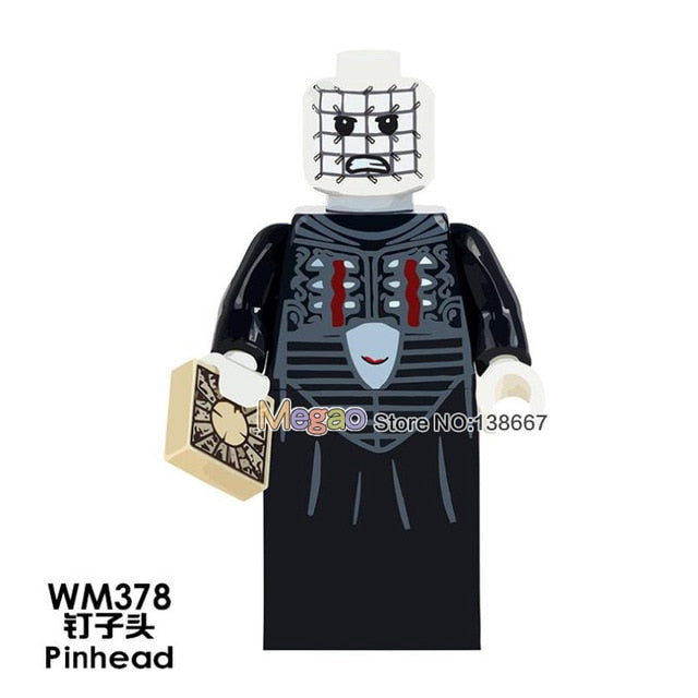 LEGO Horror Figure Halloween Zombie Freddy jason voorhees Texas Chainsaw Horror Jack Skellington pinhead building block toys