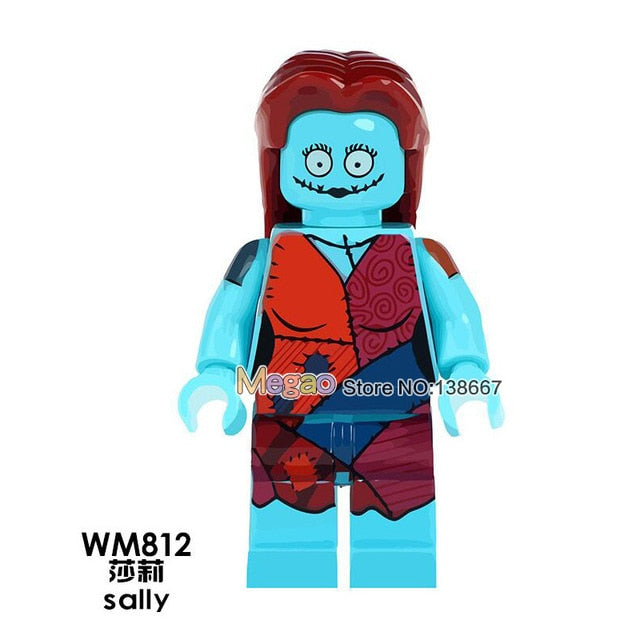 LEGO Horror Figure Halloween Zombie Freddy jason voorhees Texas Chainsaw Horror Jack Skellington pinhead building block toys