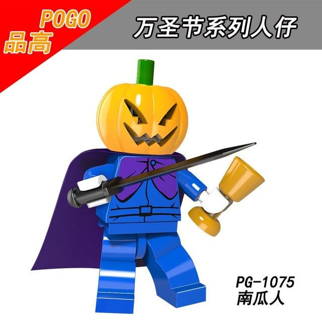 LEGO Horror Figure Halloween Zombie Freddy jason voorhees Texas Chainsaw Horror Jack Skellington pinhead building block toys