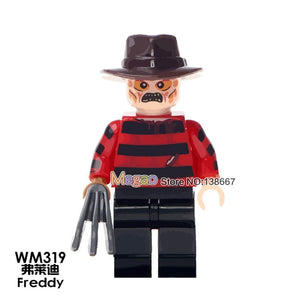 LEGO Horror Figure Halloween Zombie Freddy jason voorhees Texas Chainsaw Horror Jack Skellington pinhead building block toys